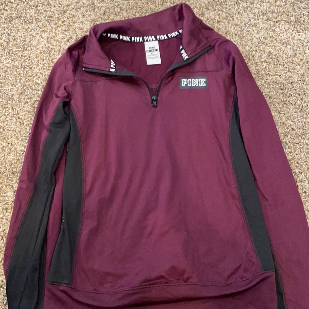 PINK a quarter zip pullover